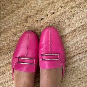 Stubbs & Wootton leather hot Pink leather Loafers 7.5 Palm beach
